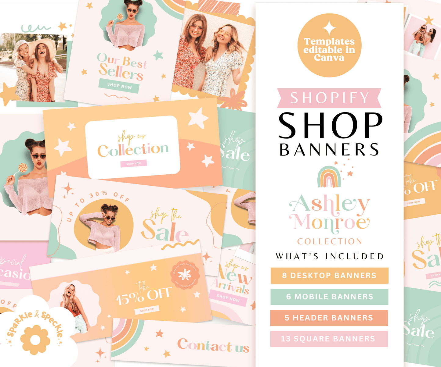Rainbow Shopify Banner Templates