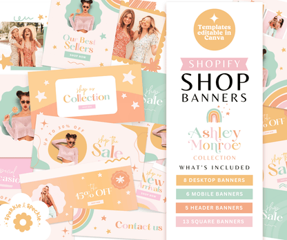 Rainbow Shopify Banner Templates