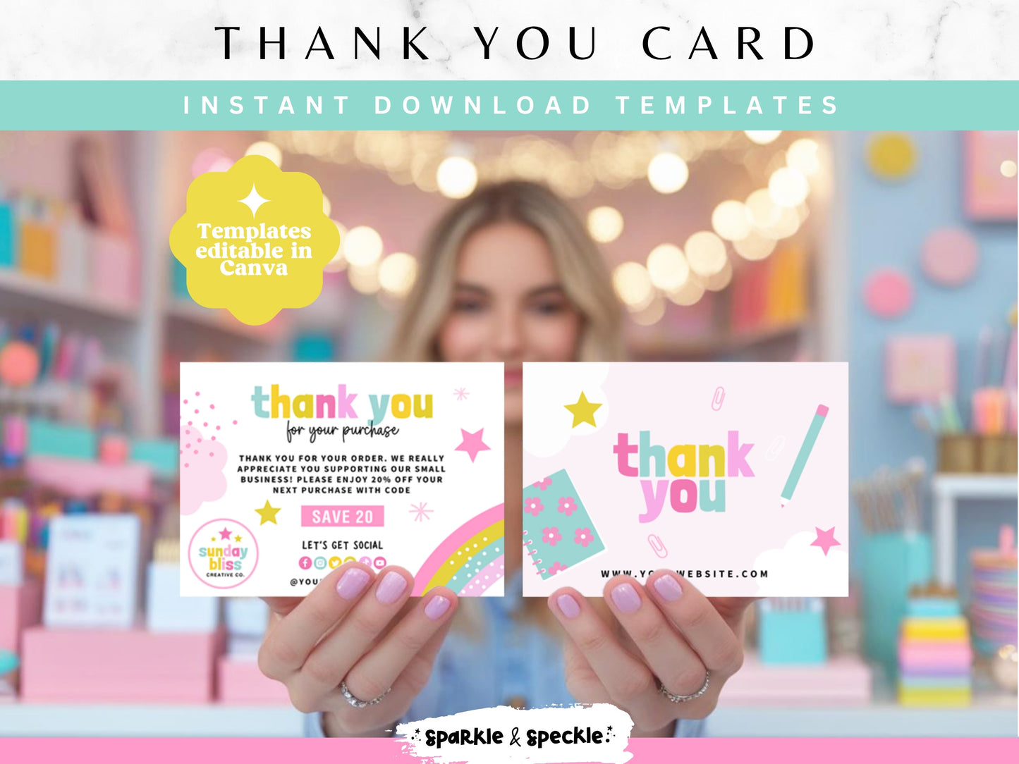 Colorful Thank You Card Template