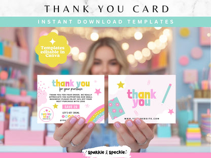 Colorful Thank You Card Template