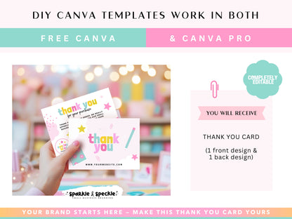 Colorful Thank You Card Template