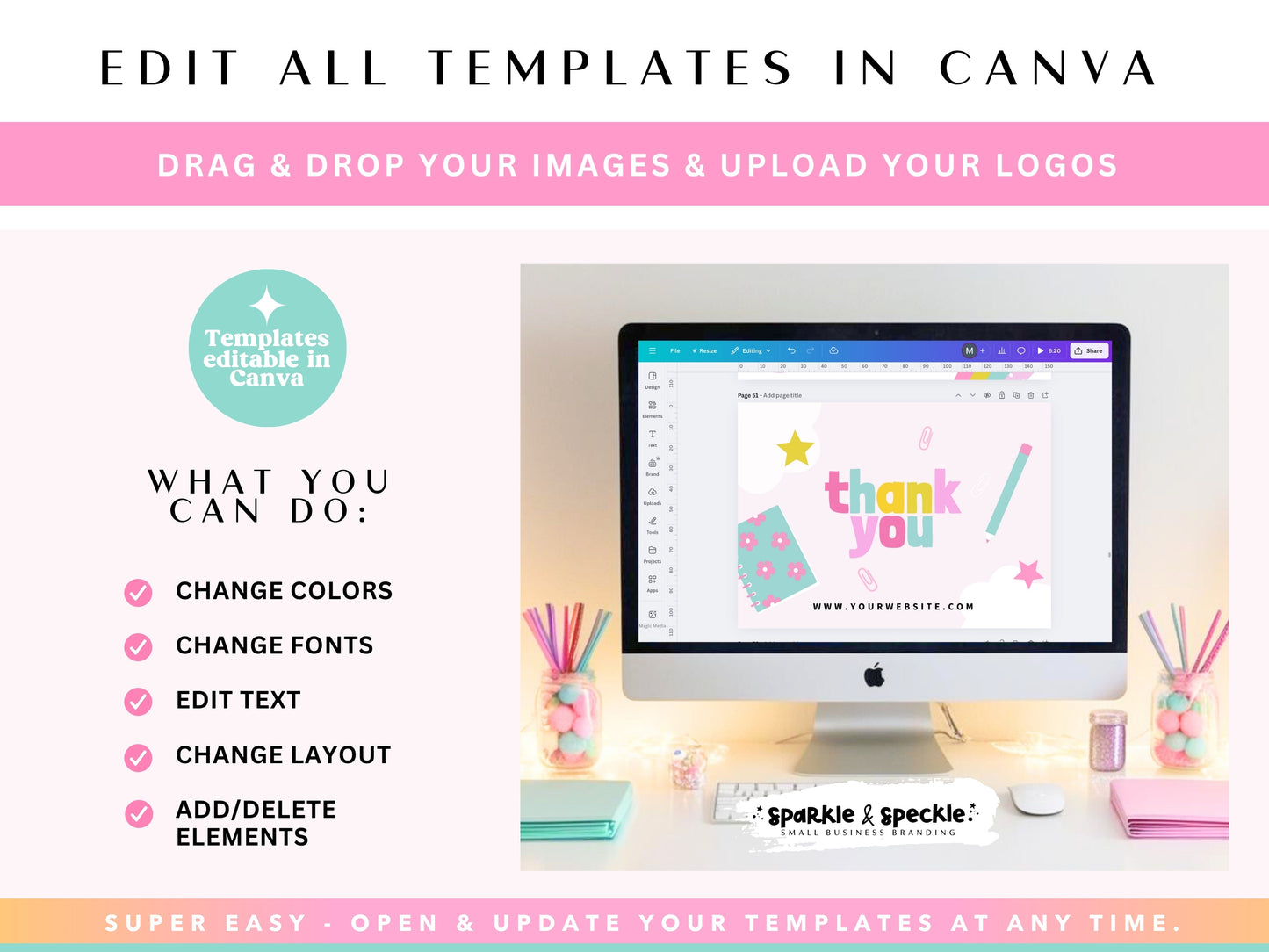 Colorful Thank You Card Template