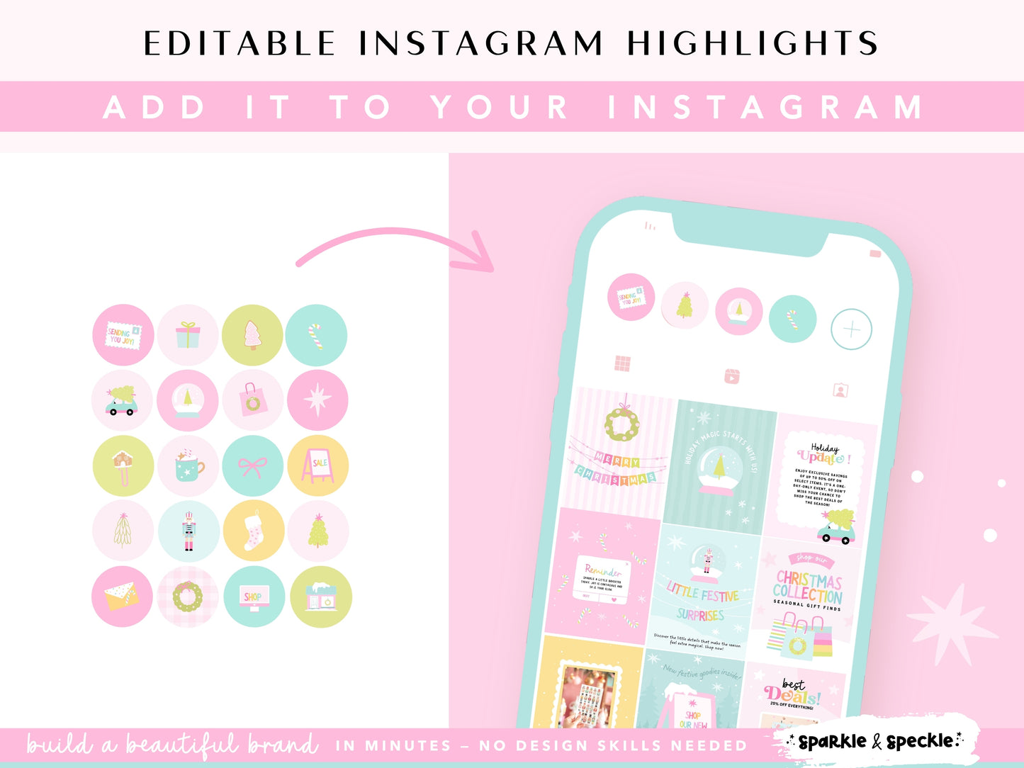 Pastel Christmas Instagram Templates
