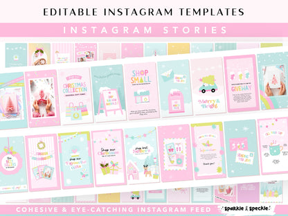 Pastel Christmas Instagram Templates