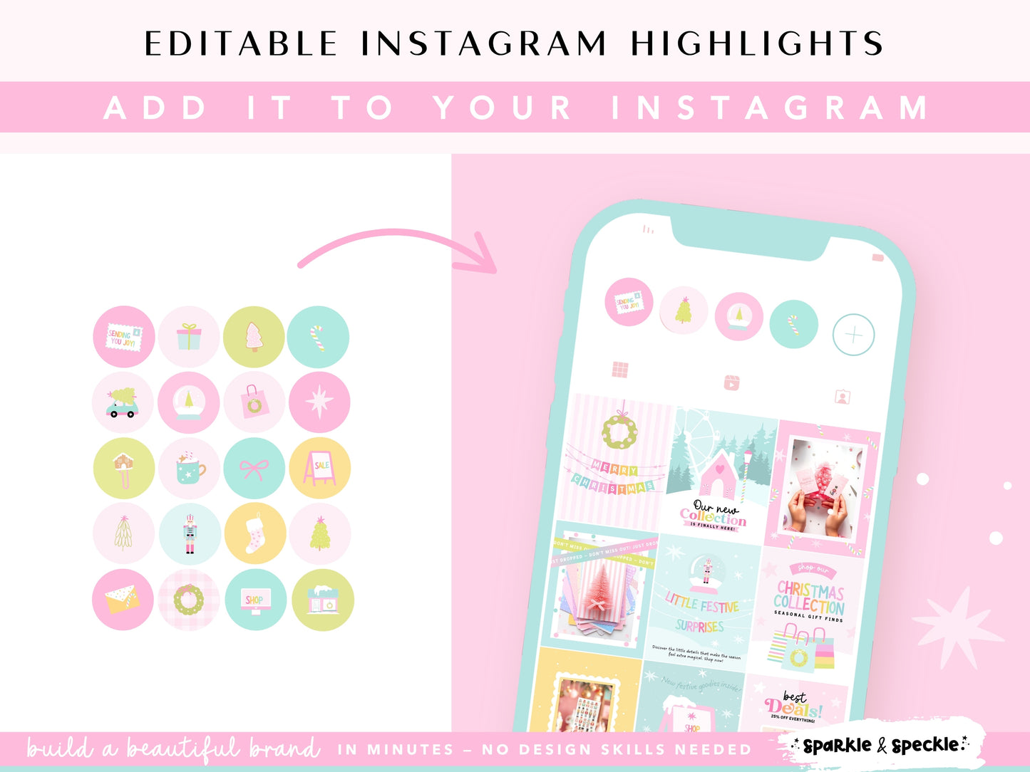 Pastel Christmas Instagram Templates