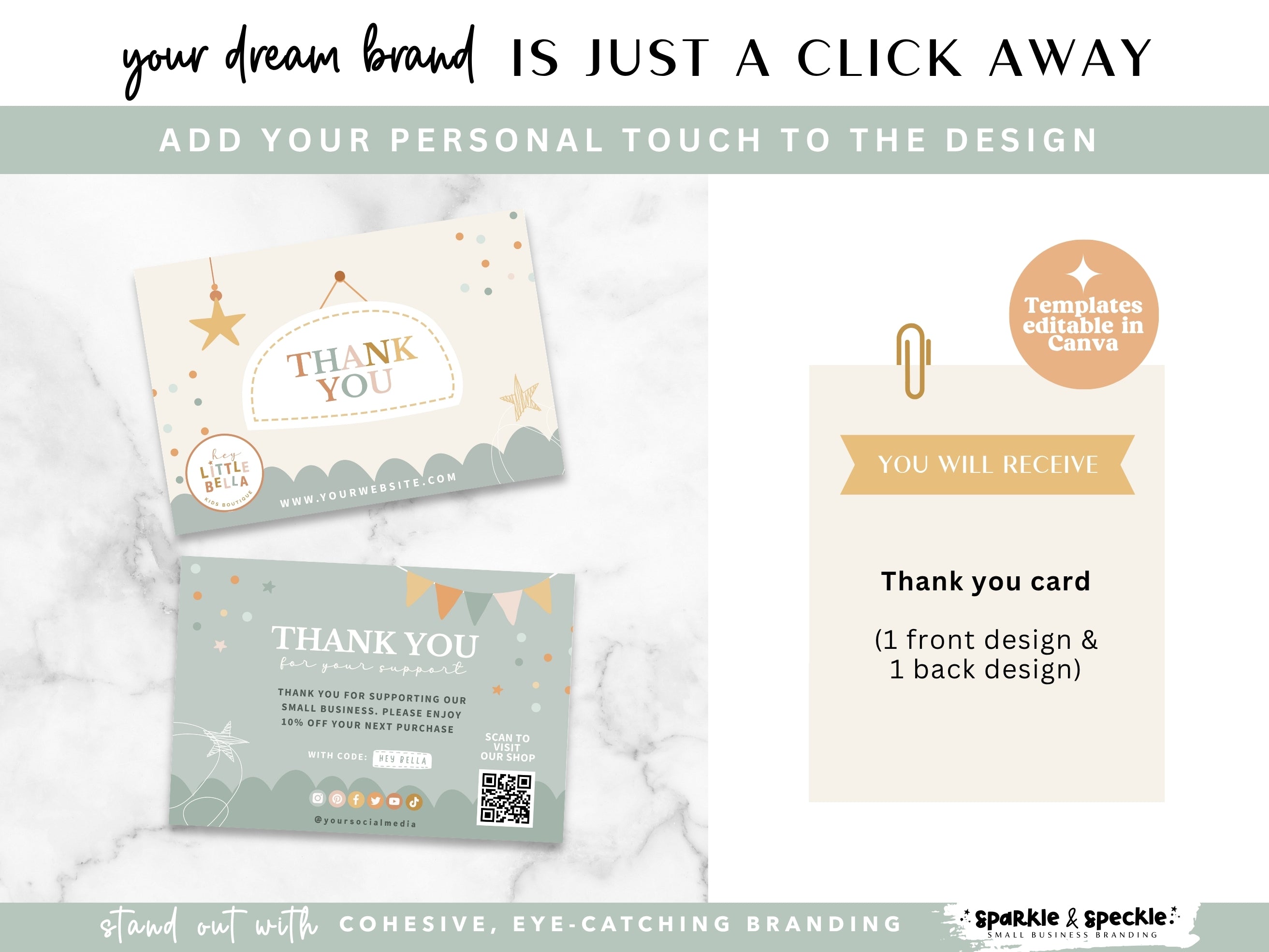 Sage Kids Boutique Thank You Card