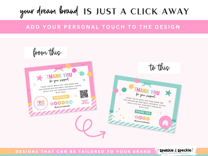 Thank You Card Template for Stationery and Craft Shops