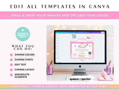 Thank You Card Template for Stationery and Craft Shops