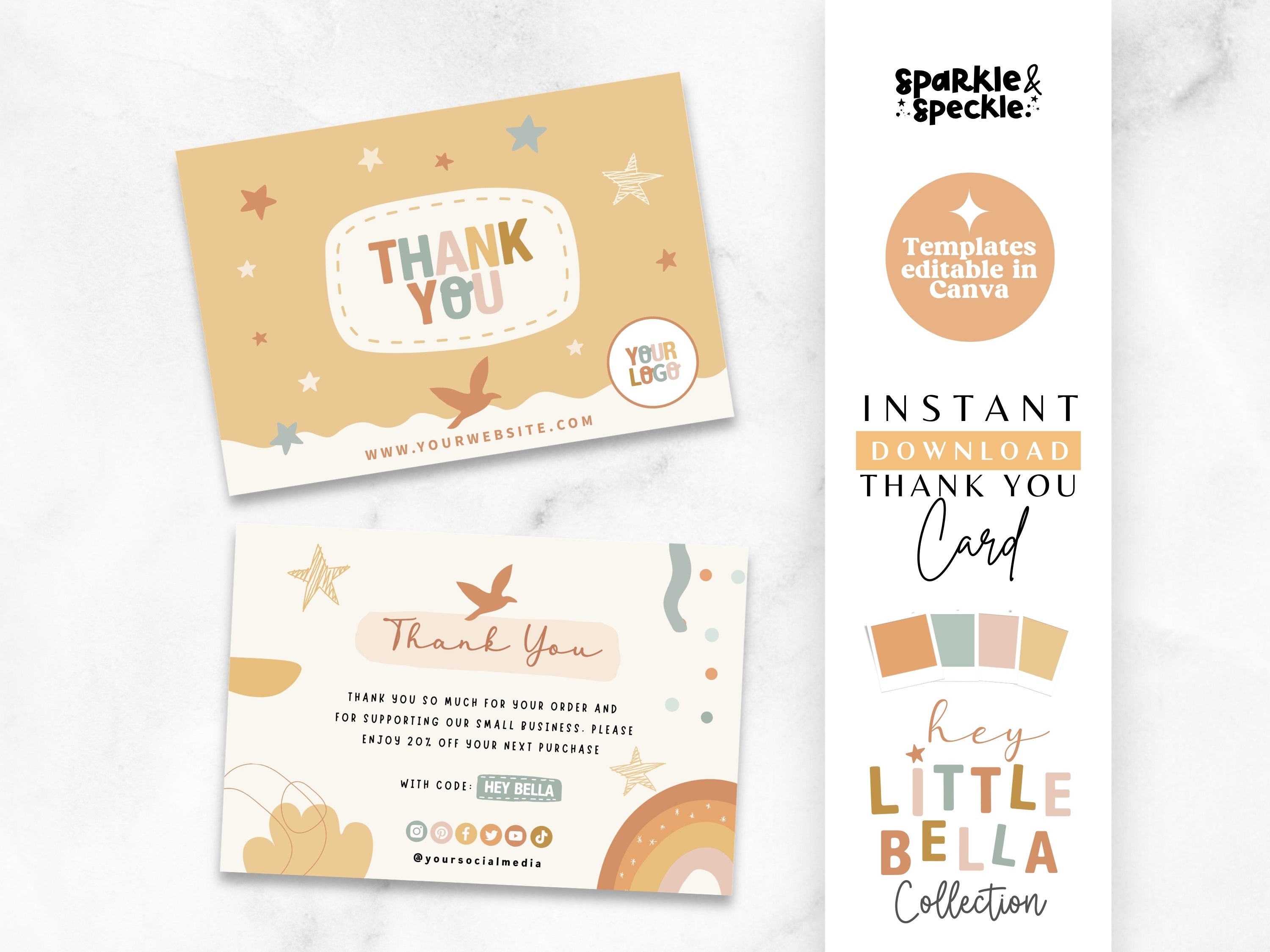 Earthy Thank You Card Template