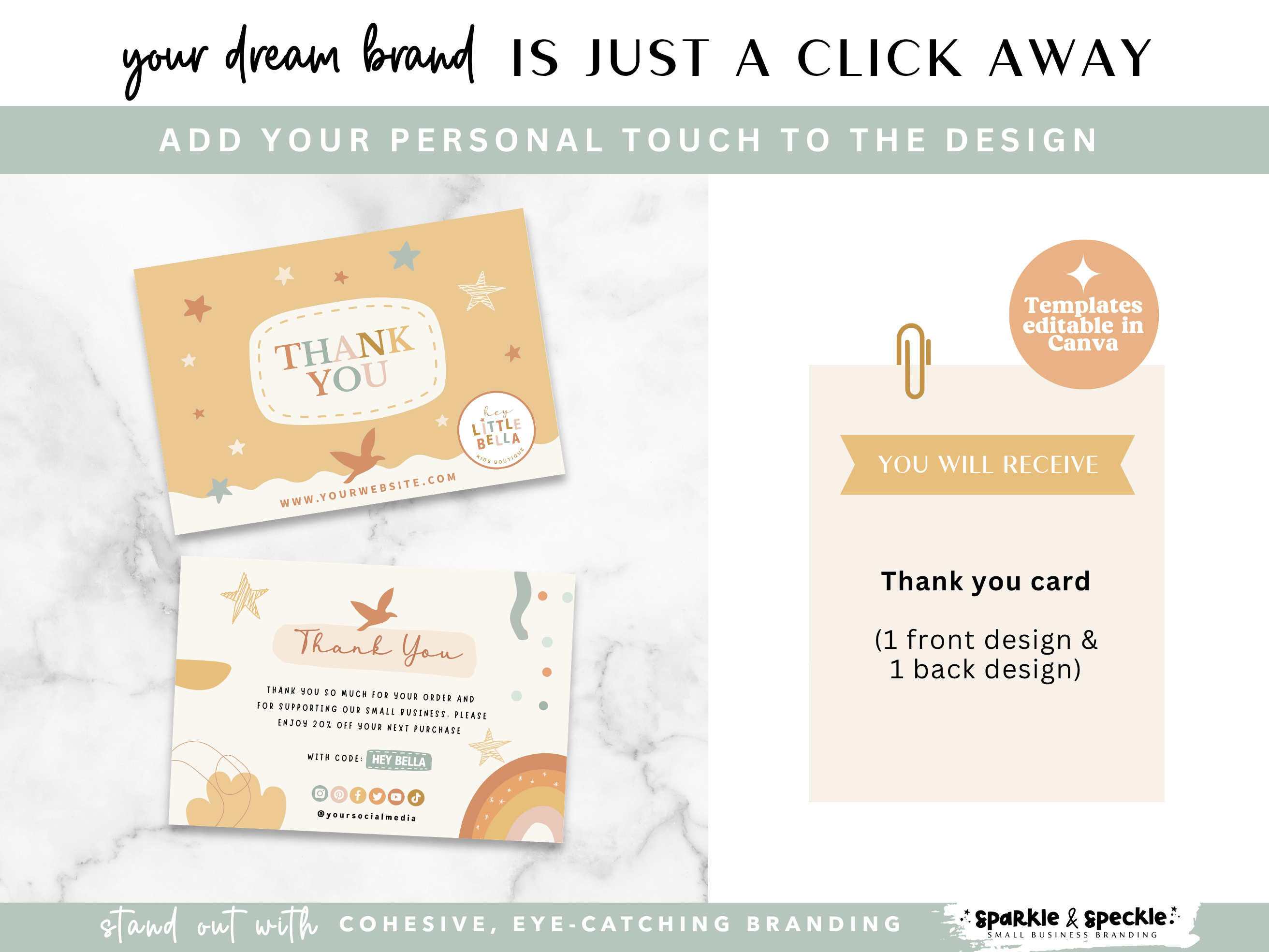 Earthy Thank You Card Template