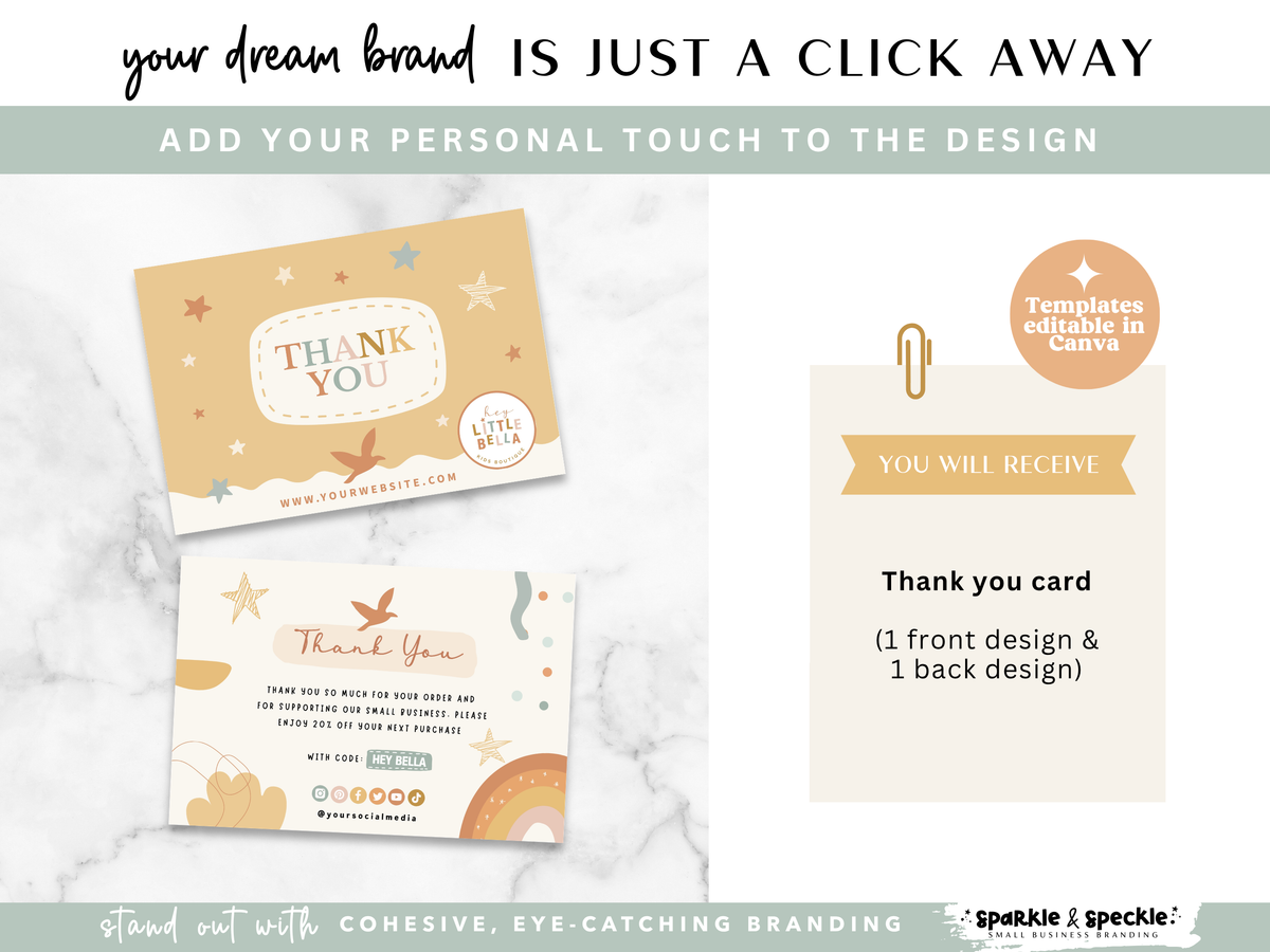 Earthy Thank You Card Template