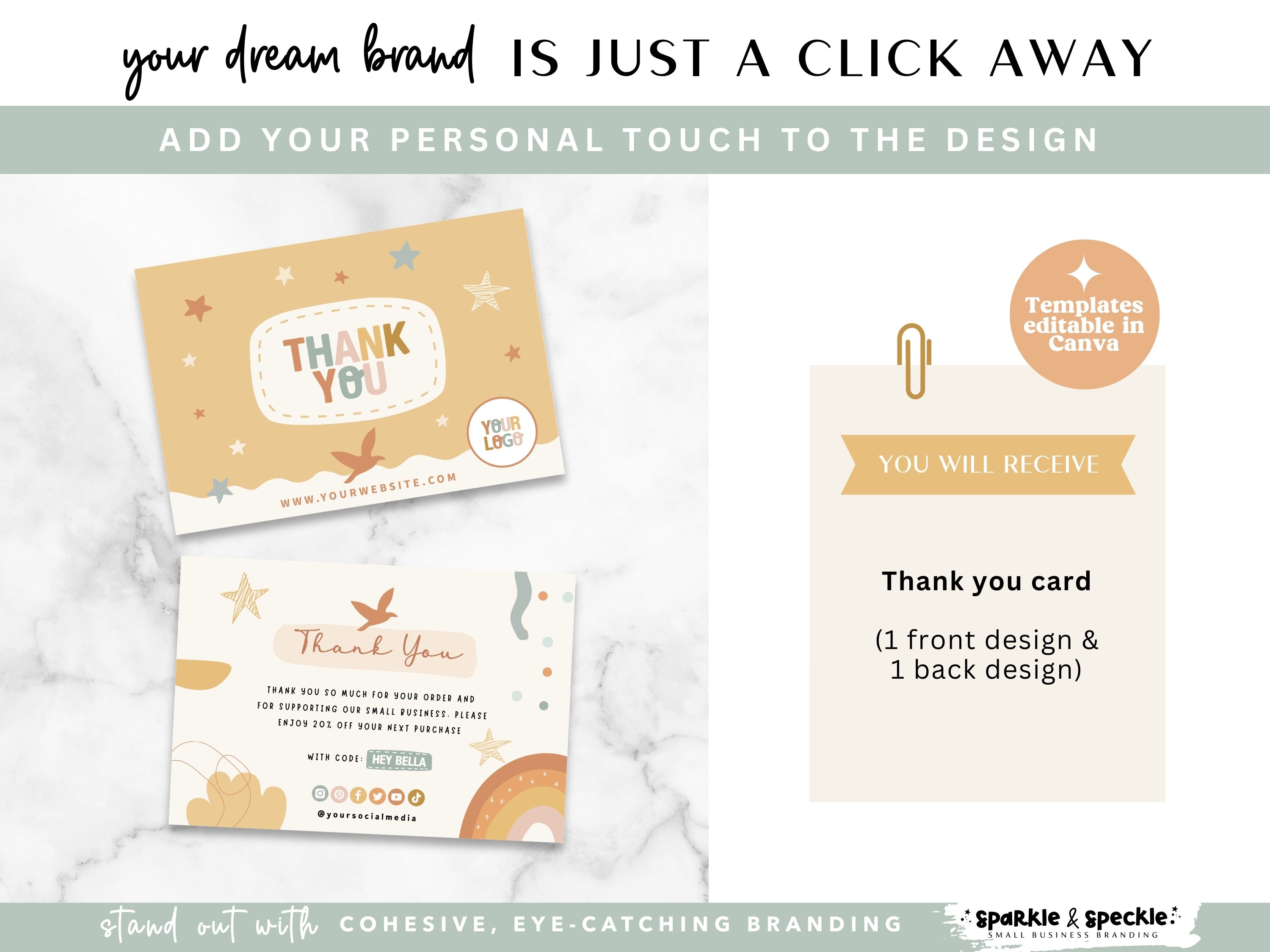 Earthy Thank You Card Template
