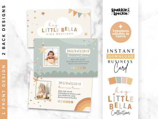 Earthy Kids Business Card Template