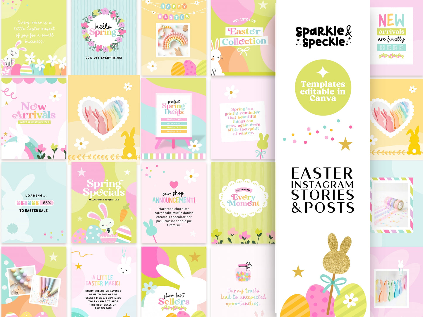 Pastel Spring Easter Instagram Templates