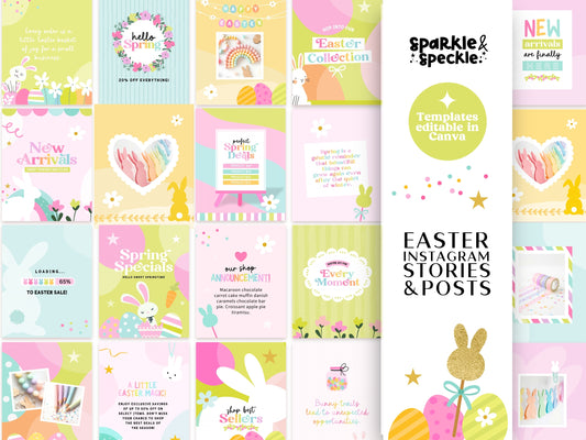 Pastel Spring Easter Instagram Templates