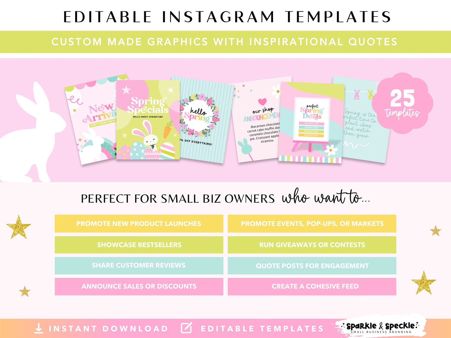 Pastel Spring Easter Instagram Templates