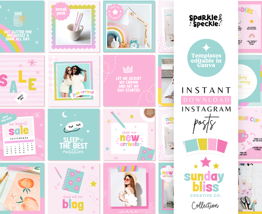 SUNDAY BLISS INSTAGRAM POSTS TEMPLATES