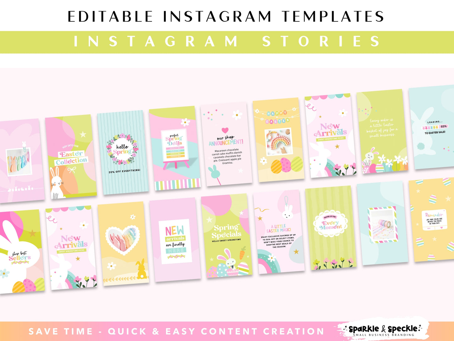 Pastel Spring Easter Instagram Templates
