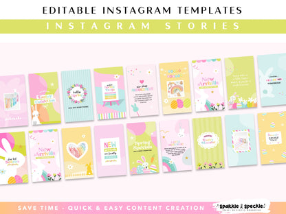 Pastel Spring Easter Instagram Templates