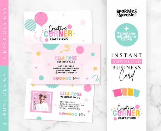 CREATIVE CORNER BUSINESS CARD TEMPLATE