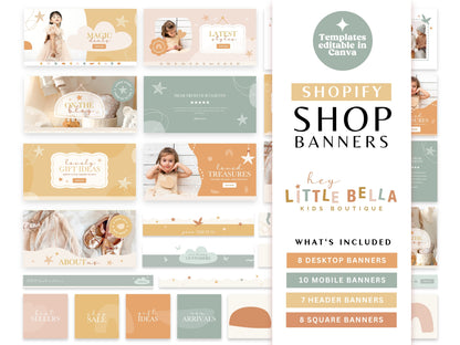Kids Playful Boutiques Shopify Banner Templates
