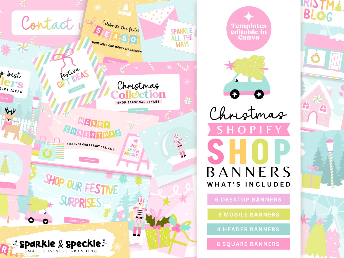 Pastel Christmas Shop Banner Templates