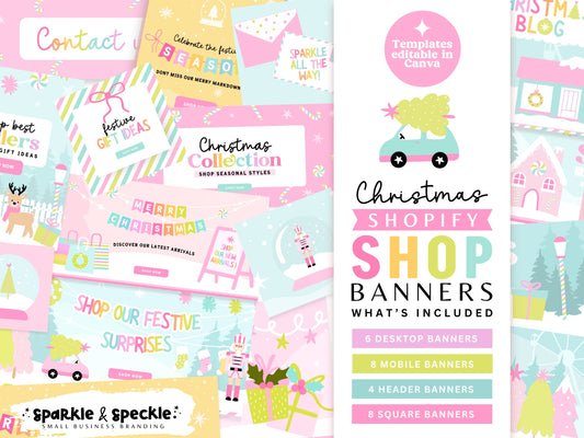Pastel Christmas Shop Banner Templates