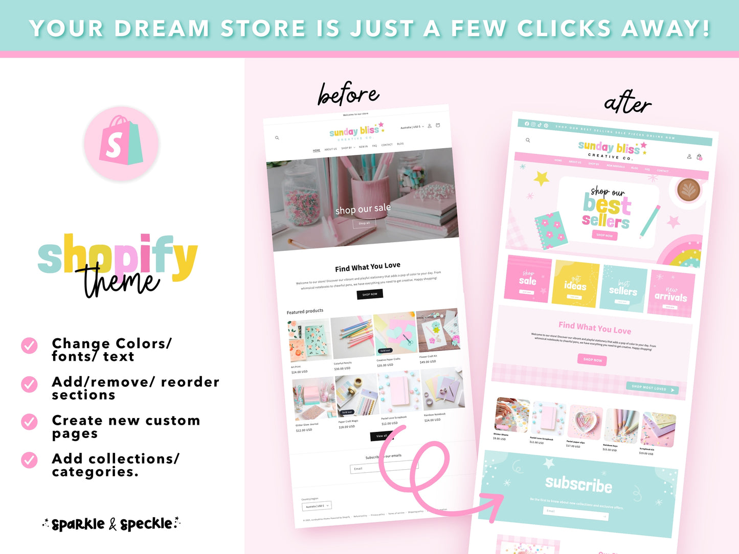 Pastel Shopify Theme for Stationery Sellers