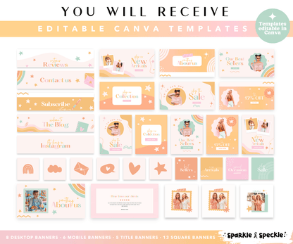 Rainbow Shopify Banner Templates