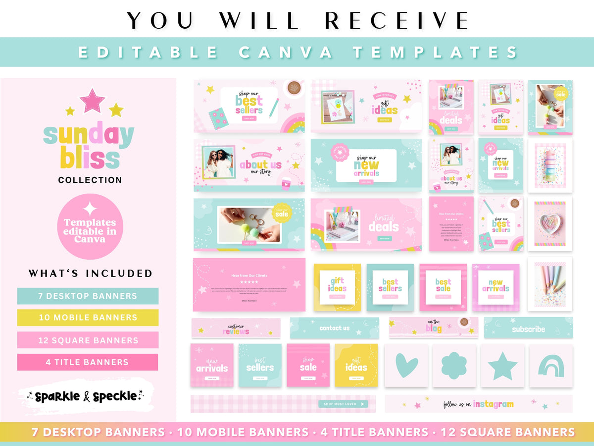 Pastel Shopify Banners