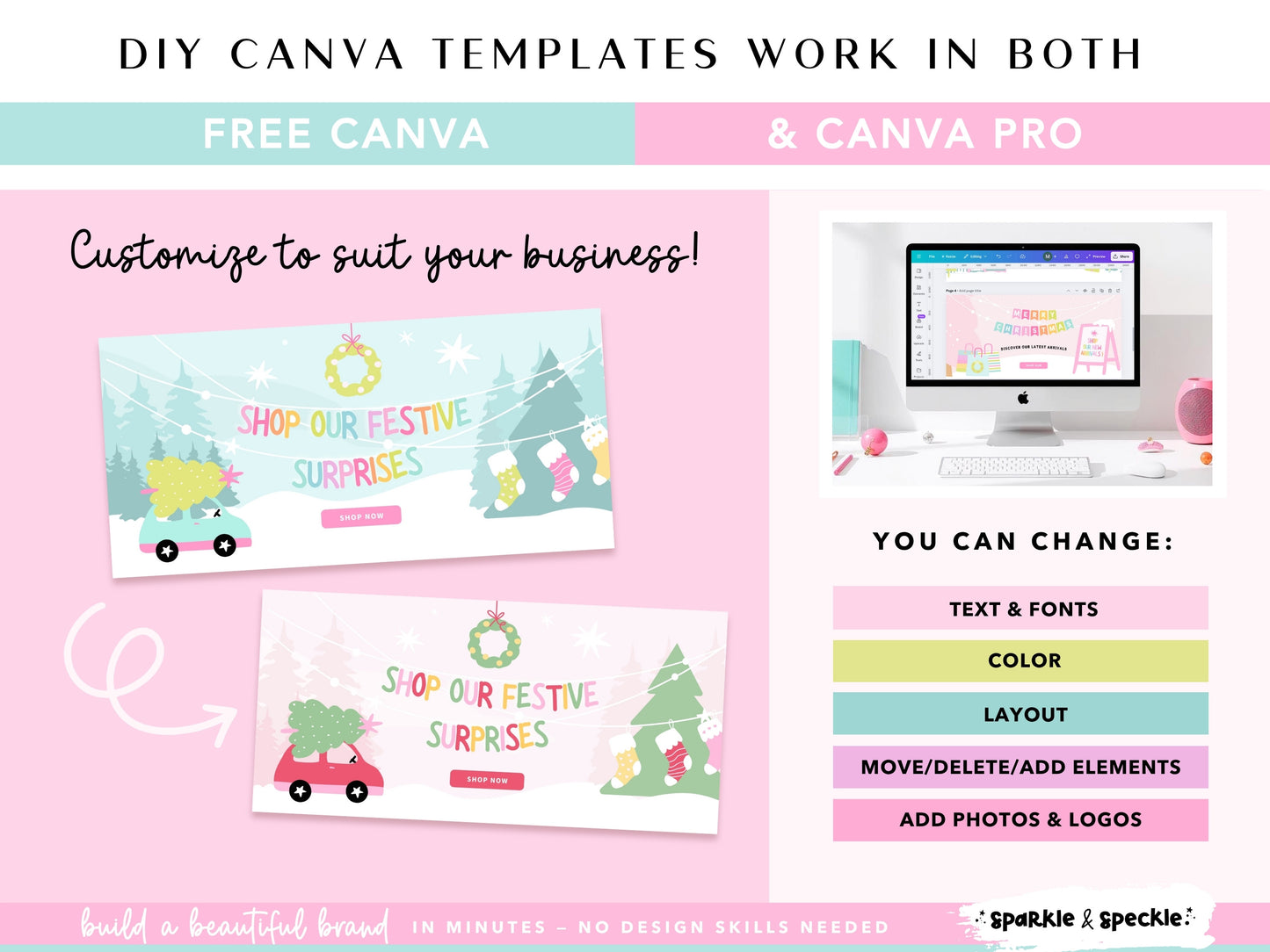 Pastel Christmas Shop Banner Templates