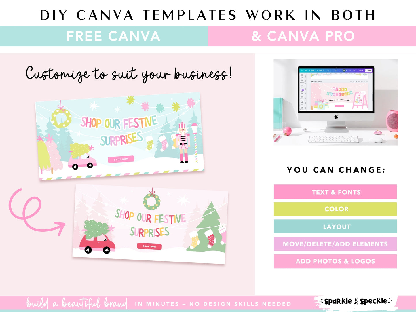 Pastel Christmas Shop Banner Templates