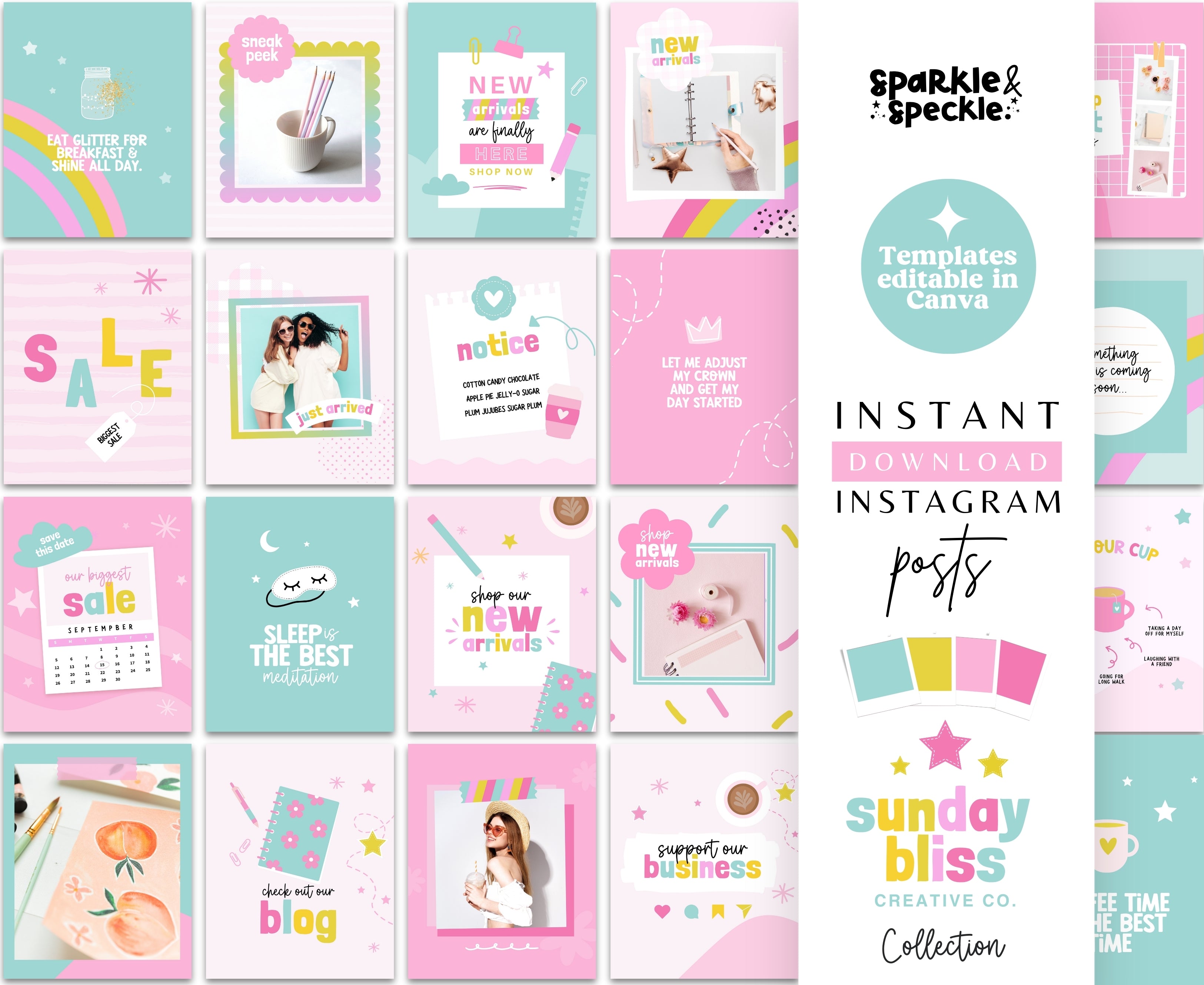 SUNDAY BLISS INSTAGRAM POSTS TEMPLATES