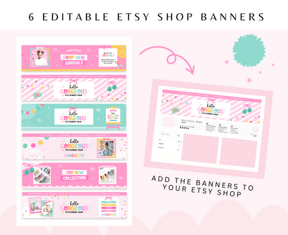 HELLO GORGEOUS ETSY SHOP BANNERS