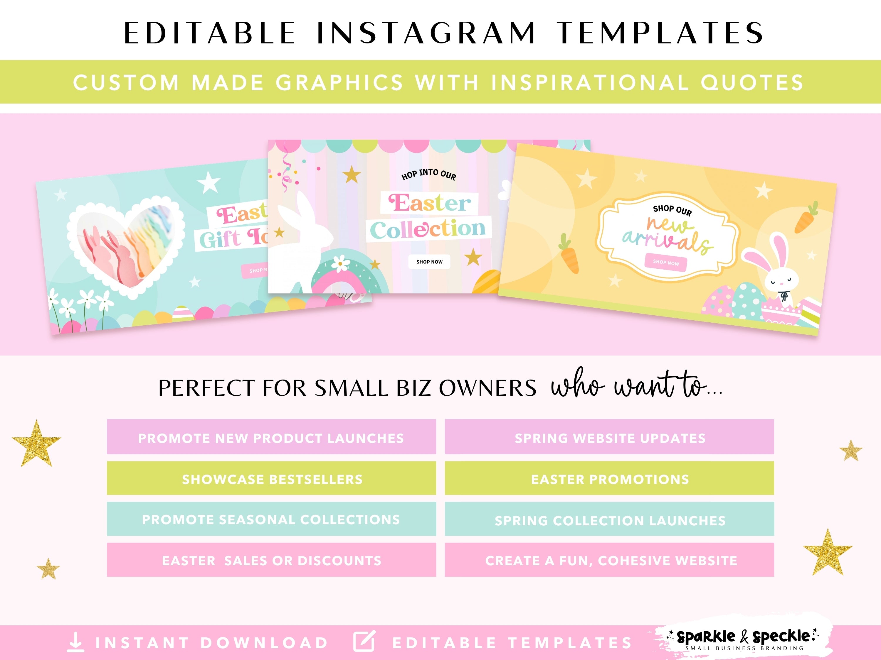 Pastel Spring Easter Website Shop Banners