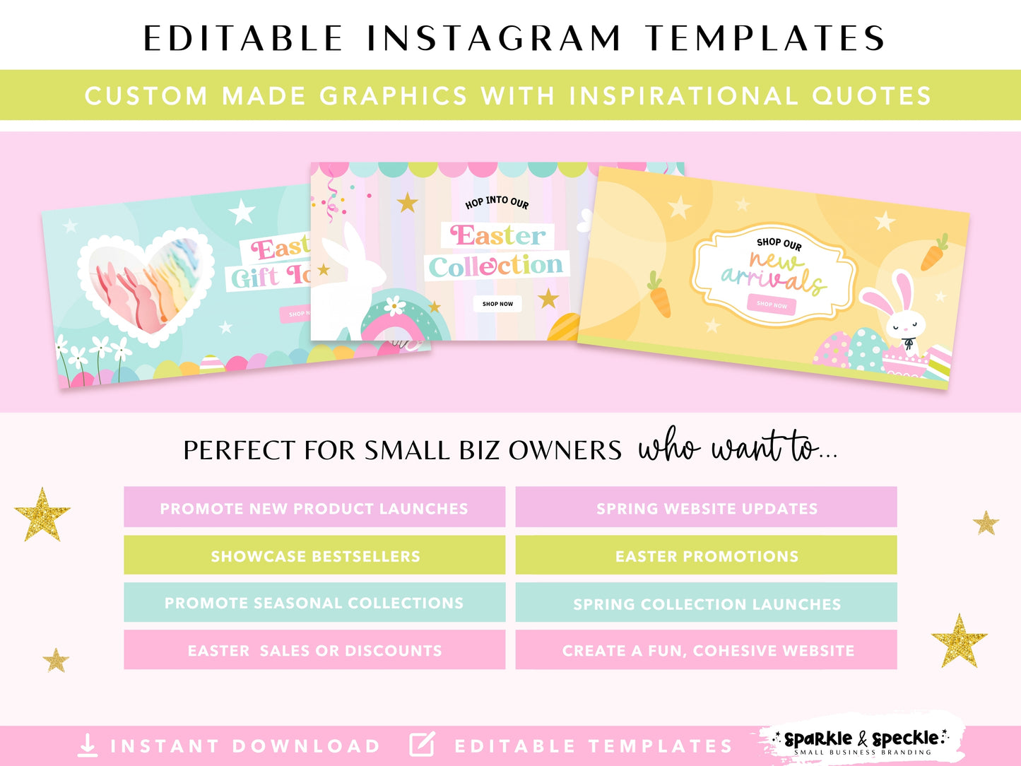 Pastel Spring Easter Website Shop Banners