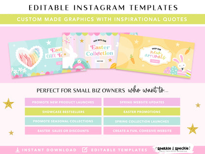 Pastel Spring Easter Website Shop Banners