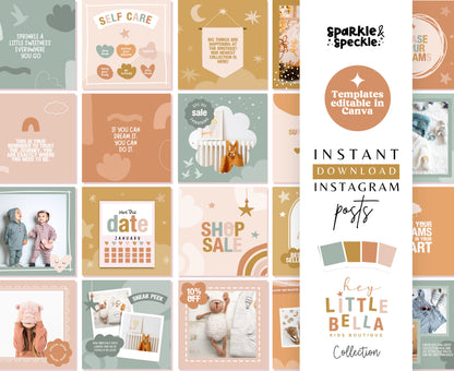 HEY LITTLE BELLA INSTAGRAM POST TEMPLATES