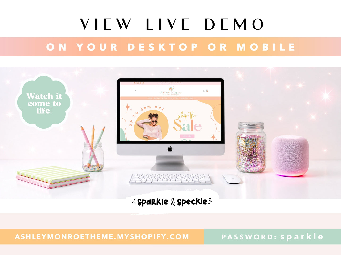 Rainbow Feminine Shopify Theme