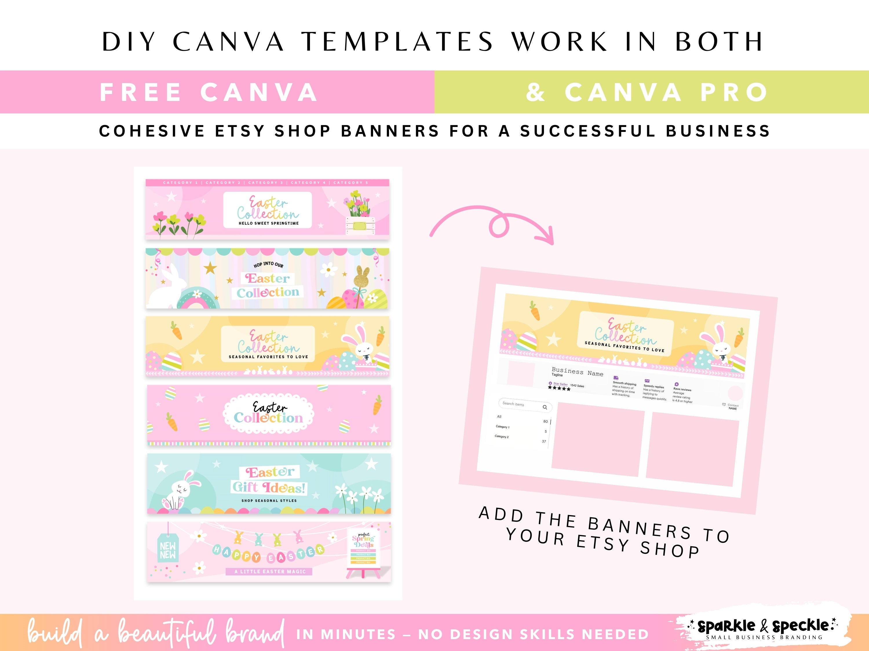 Easter Etsy Shop Banner Templates