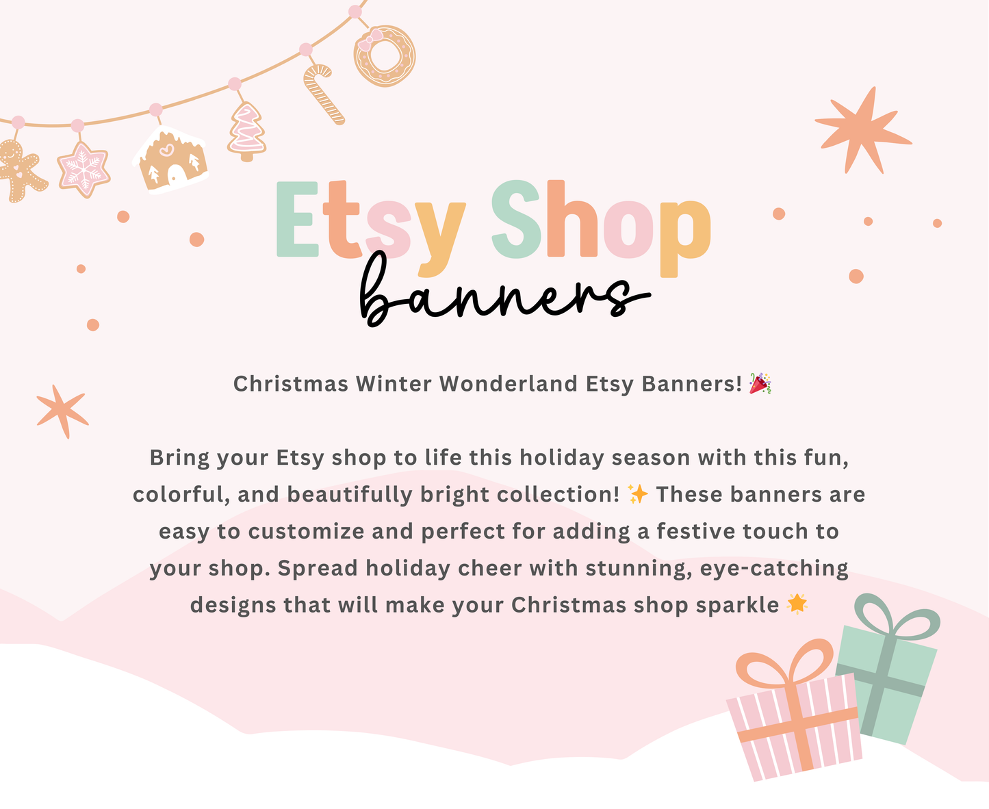 CHRISTMAS ETSY SHOP BANNERS