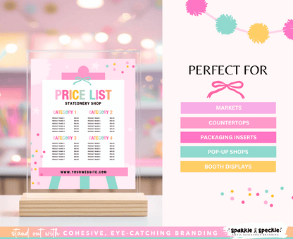 Hello Gorgeous Price List Templates
