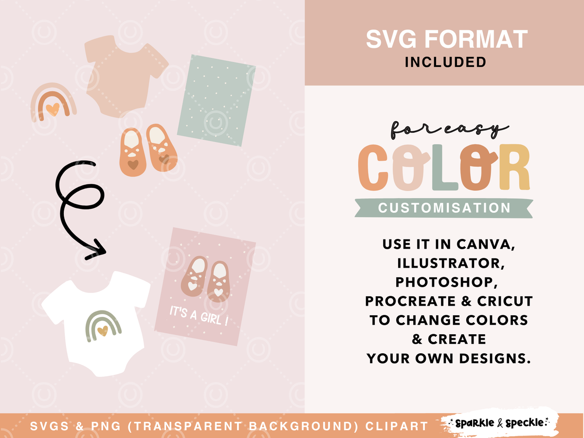 Boho Kids Clipart SVG & PNG Graphics