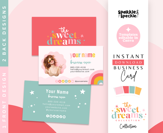 SWEET DREAMS BUSINESS CARD TEMPLATE