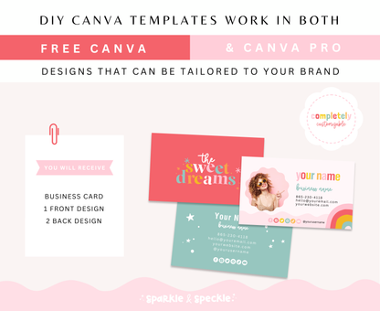 SWEET DREAMS BUSINESS CARD TEMPLATE