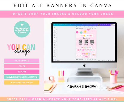 Hello Gorgeous Scan to Pay Template