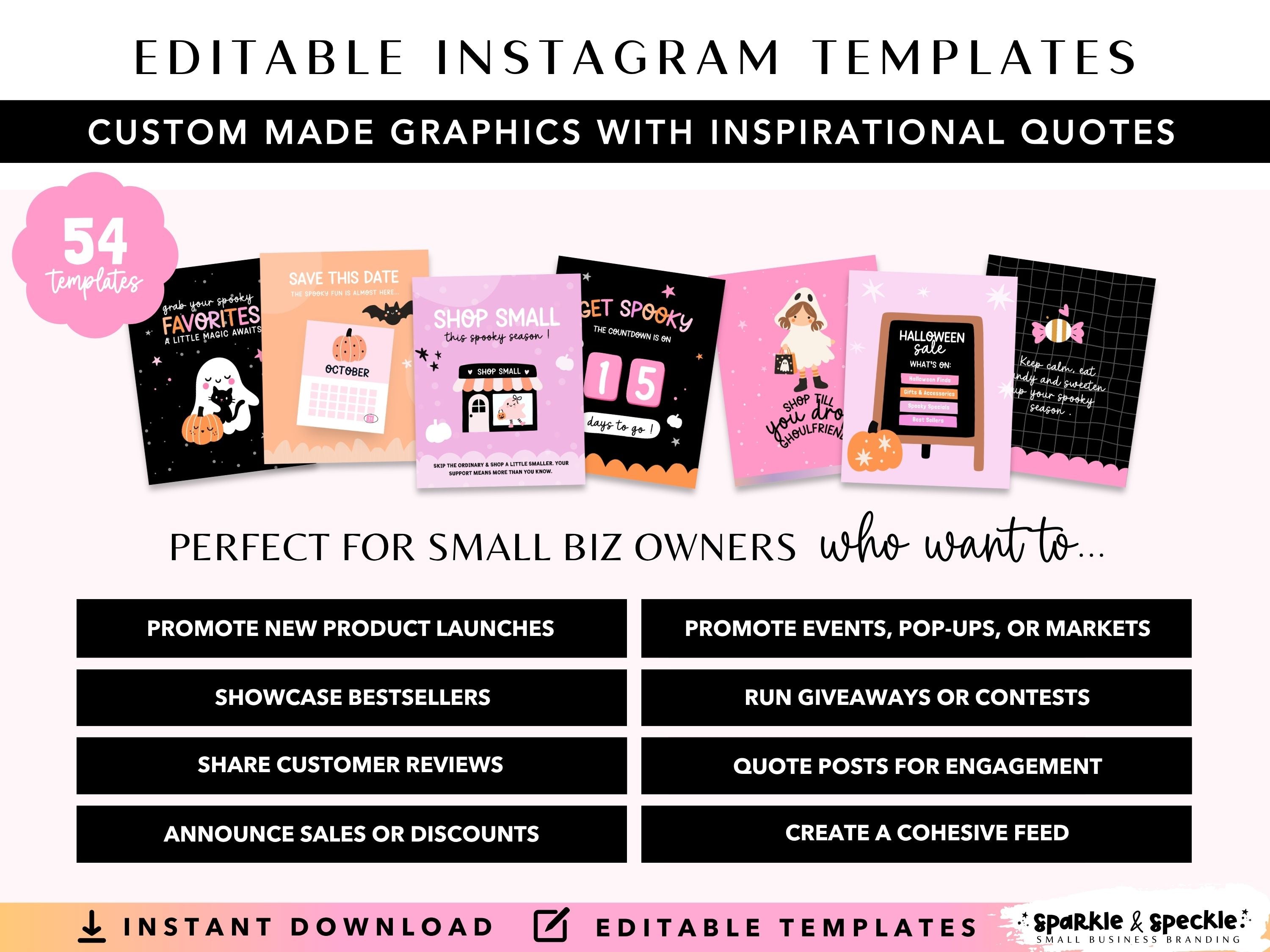 Cute Halloween Instagram Templates