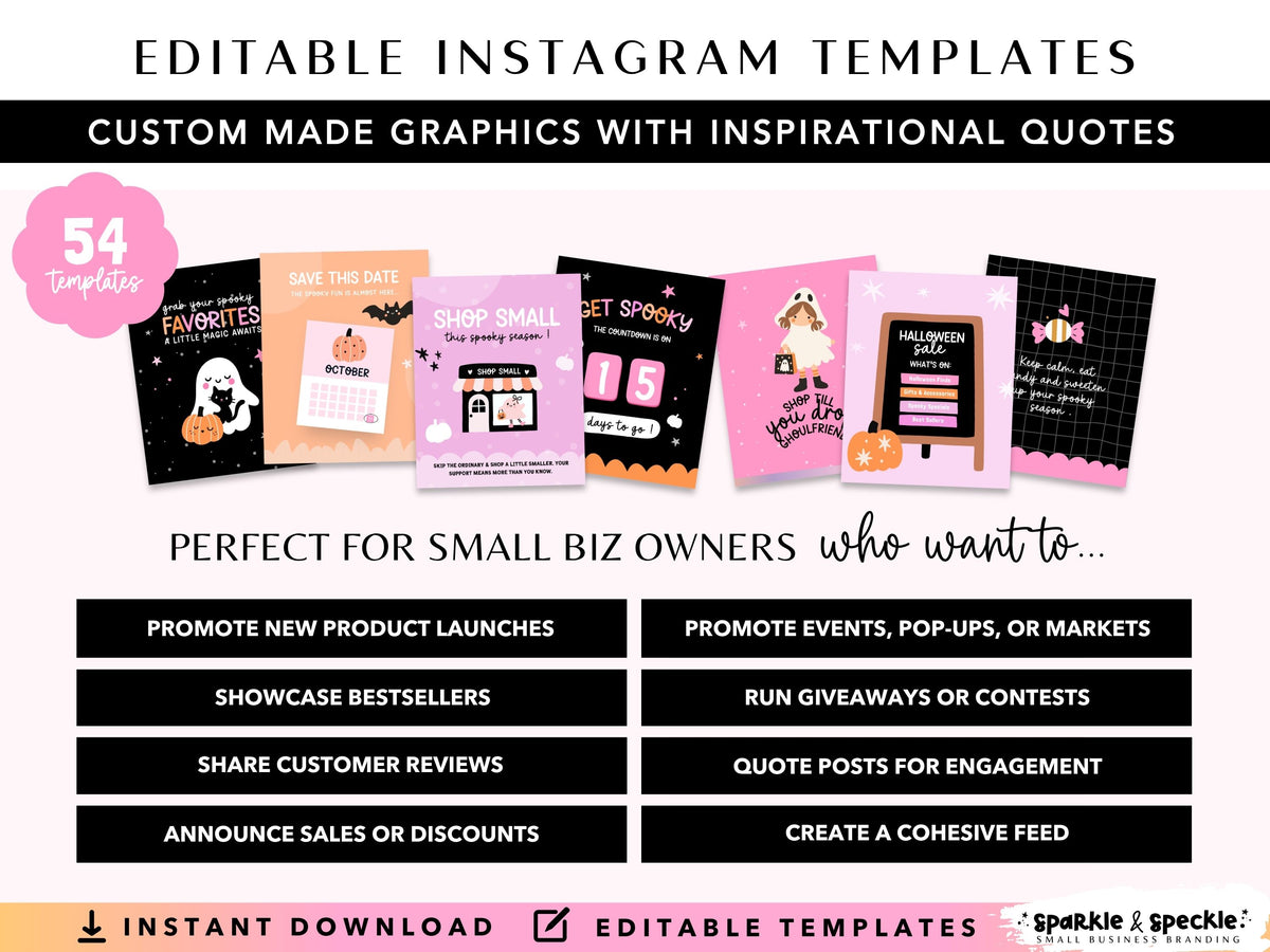 Cute Halloween Instagram Templates