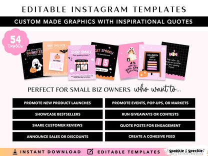 Cute Halloween Instagram Templates