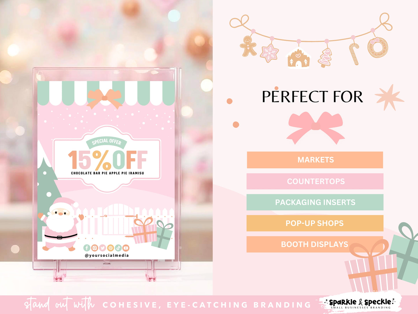 Rainbow Christmas Flyer & Price List Templates